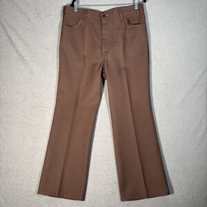 Vintage Levi’s Sta Prest Pants Men’s Size 36x29 Brown Pleated Slacks 70s Trouser